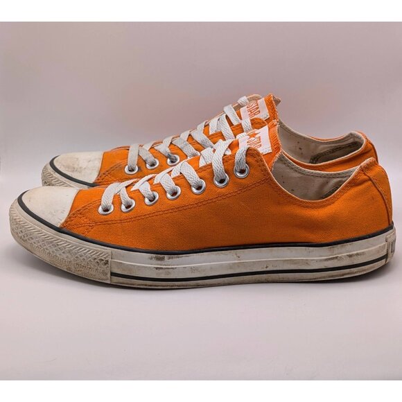 Converse CTAS UNISEX Low Neon Orange Canvas Sneakers Shoes Size WOMENS 11/MENS 9 - Picture 4 of 7
